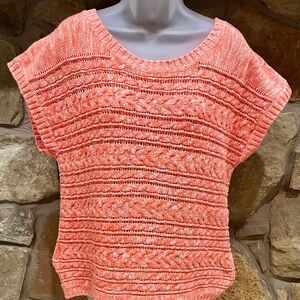 Gap Heather Orange Pullover All Seasons Sweater Sz Large 100% Cotton